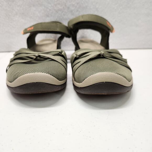 Teva Cross-Foot Sporty Closed Toe Tirra Ct Sandal Burnt Olive Womens Size 9 NWOT - Picture 3 of 11